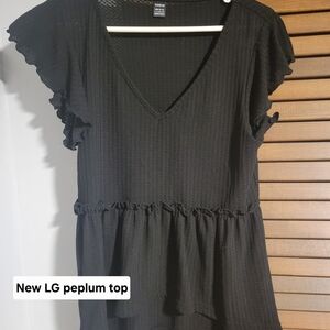 Black Peplum Top